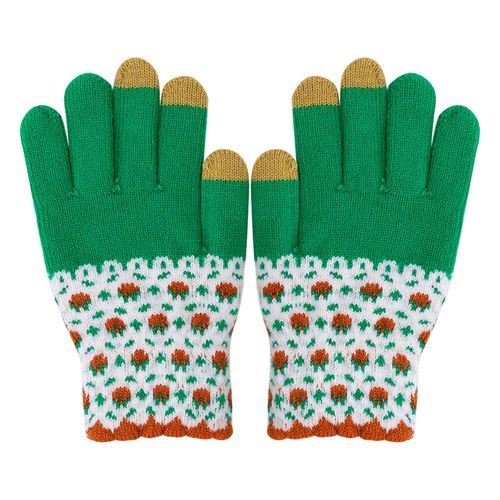 Gants D'impression Amusants Et Créatifs Pour Téléphone Portable, Tricotés Pour Écran Tactile, Hiver, Épais Et Chauds, Pour Adultes, Hommes Et Femmes