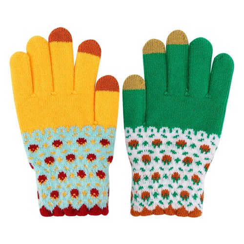 Gants D'impression Amusants Et Créatifs Pour Téléphone Portable, Tricotés Pour Écran Tactile, Hiver, Épais Et Chauds, Pour Adultes, Hommes Et Femmes