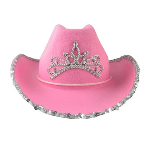 Casquettes De Cowboy De Noël Pour Femmes Et Filles, Chapeau De Cow-Girl Occidental, Bord De Plume, Paillettes Brillantes, Diadème, Chapeaux De Fête, Casquette Fedora