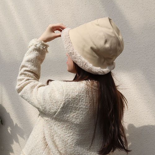 Chapeau Seau En Fourrure Moelleuse Pour Femme, Casquette Panama En Peluche Épaisse, Chaude Et Douce Pour L'hiver