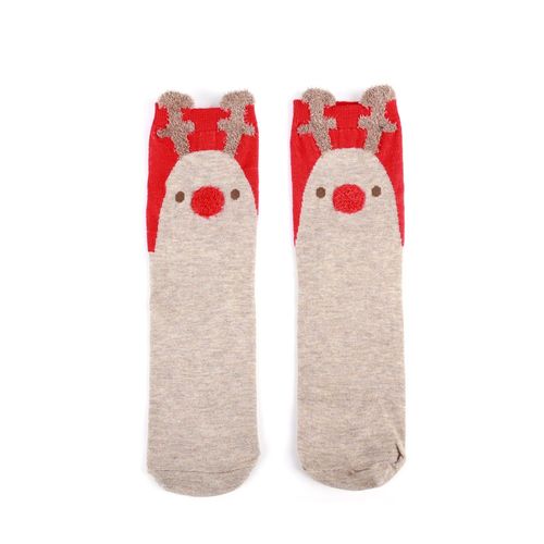 Chaussettes De Noël Décontractées En Coton Pour Femmes, 1 Paire, Motif Animal De Dessin Animé, Chaussettes Amusantes Et Amusantes, Mignonnes Coréennes, Cadeau De Noël Pour Femmes