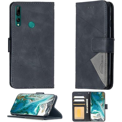 Coque Pour Huawei Y9 Prime 2019 Coque Pour Huawei Y9 Prime 2019 Case Téléphone Cover Pu Cuir Béquille Magnétique Étui Portefeuille Bf05-Hei