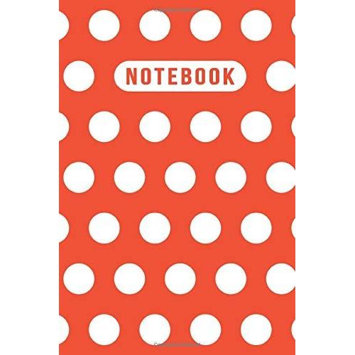 Notebook: Elegant Orange White Polka Dot Journal - Lined Journal & Diary For Writing Taking Notes