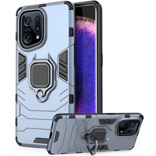 Coque Pour Oppo Find X5 5g, Étuis Antichoc Avec Anneau, Housse De Protection Anti-Vibration, Silicone Tpu Case Cover Bumper Protection D'écran - Marine