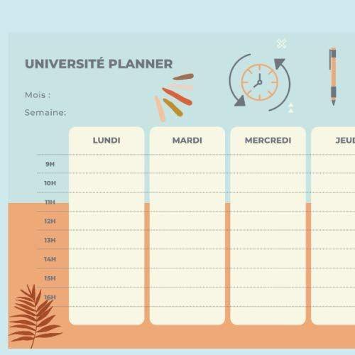 Université Agenda Planner 2021-2030 Organiser Calendrier Semaine Mois: Success Yes You Can