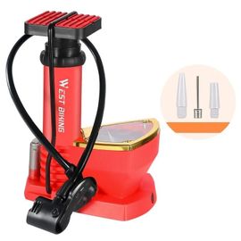 Pompe À Pied Portable Pour Vélo De Montagne Avec Baromètre-West Biking (118 Rouge) 118 Rouge