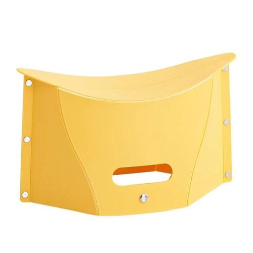 Tabouret Pliant Léger En Plastique-Siège De Voyage Extérieur,Jaune Jaune