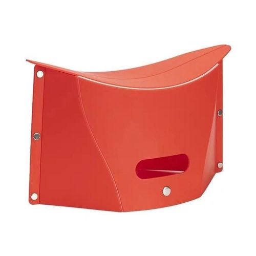 Tabouret Pliant Léger En Plastique-Voyage En Plein Air Rouge Siège Rouge