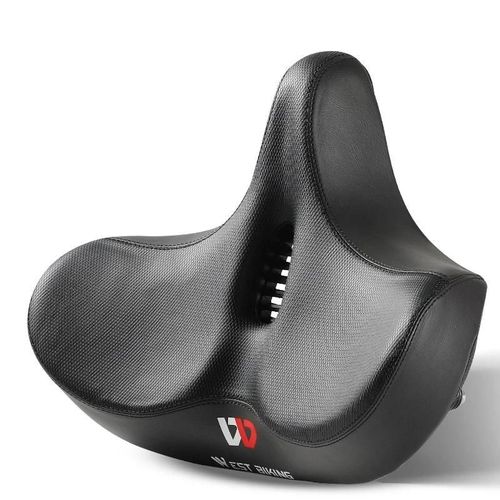Selle De Vélo-Conception Confortable À Gros Fesses Avec Pare-Brise Creux-Pare-Brise Creux Noir