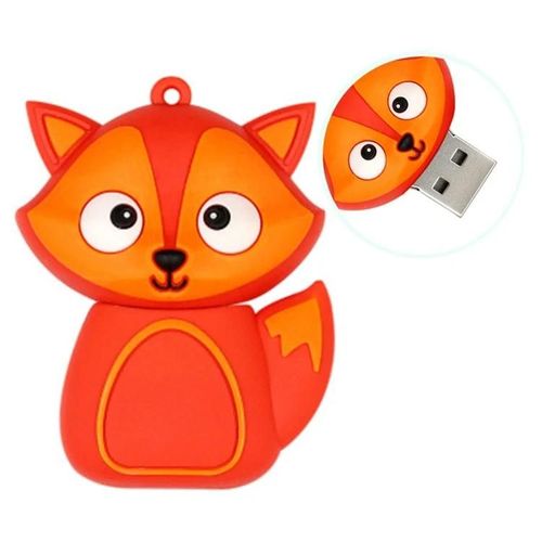 Clé USB 64GB-Cute Fox Design,USB 2.0-