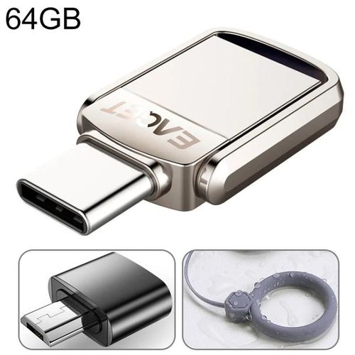 Clé USB 64GB-USB 3.1,USB-C,Metal Twister,Adaptateur Micro USB