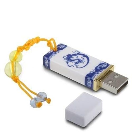 Clé USB 8GB-Porcelaine Bleue et Blanche Design by