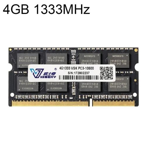 Mémoire RAM DDR3 pour ordinateur portable-4GB 1333MHz PC3-10600 de