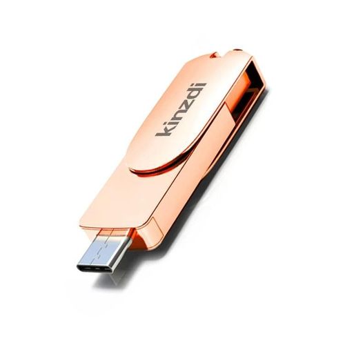 Clé USB 3.0 et Type-C Metal Twister de 256 Go-Kinzdi V11
