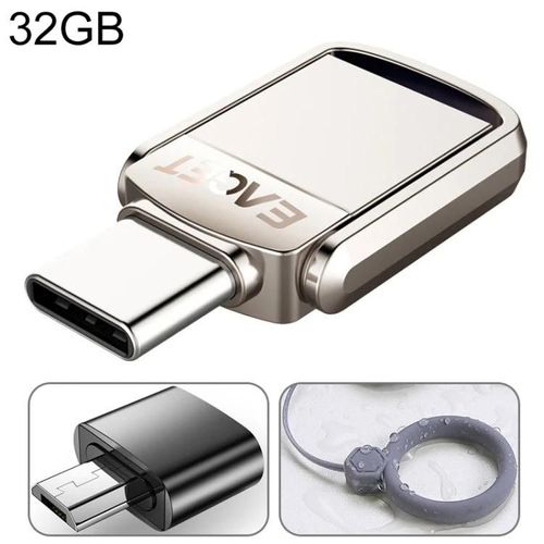 Clé USB 32GB-USB 3.1,USB-C,Metal Twister,Adaptateur Micro USB