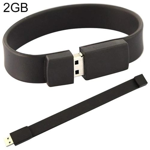 Clé USB-Bracelet en silicone de 2 Go,stockage portable par