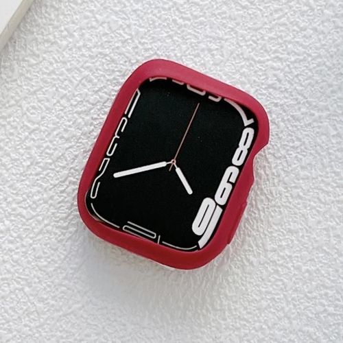 Boîtier De Montre Tpu Candy Color Pour Apple Watch Series 8/7 45mm-Rouge Rouge