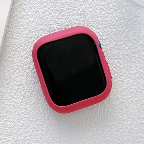 Étui De Montre Tpu Candy Color Pour Apple Watch Series 8/7 45mm-Rose Rouge Rose Rouge
