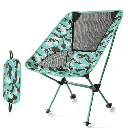 Chaise De Camping Pliante Portable-Fauteuil Inclinable Léger En Aluminium Camouflage