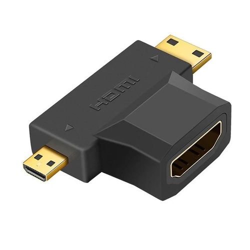 Adaptateur HDMI-3 en 1 Femelle vers Mini & Micro HDMI Mâle-