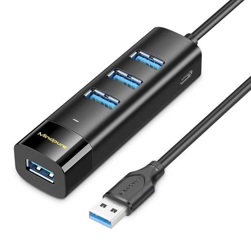 vers 4 ports USB3.0 Long Hub Station d'accueil Splitter Mindpure US022 1.5m USB