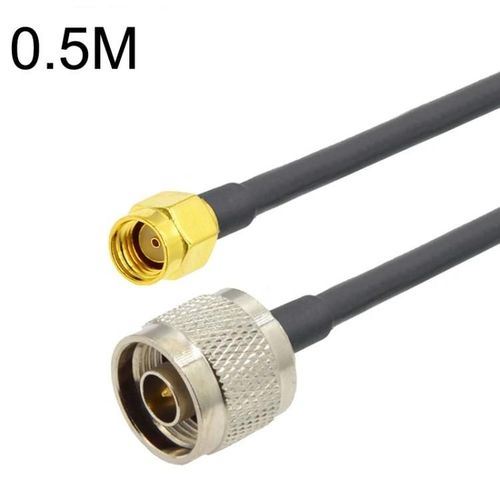 RP-SMA Câble Adaptateur Coaxial Mâle vers N Mâle-0.5m RG58,