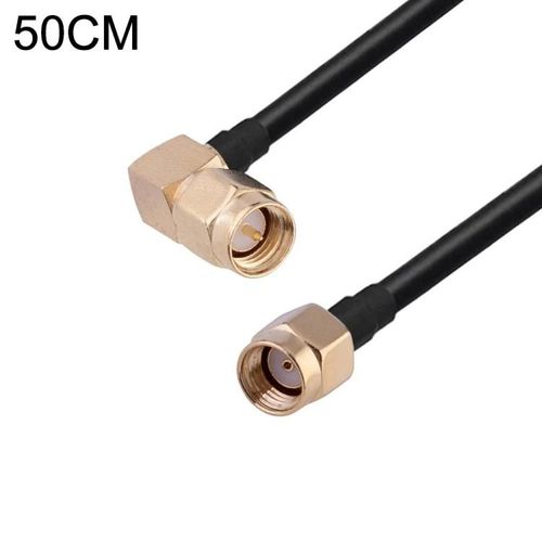 Coude mâle SMA vers câble adaptateur coaxial mâle PR-SMA-50cm,RG174