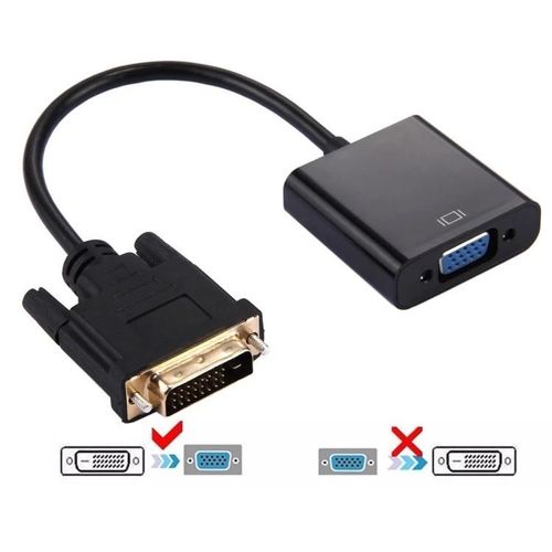 Adaptateur DVI-D vers VGA-Convertisseur HDTV 24+1 broches mâle vers 15 broches de