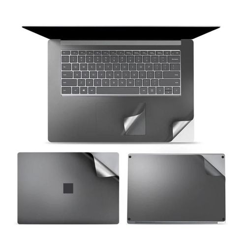 Ensemble d'autocollants de protection pour ordinateur portable-4 en 1 pour Microsoft Surface Laptop 3 15""-Gris Gris