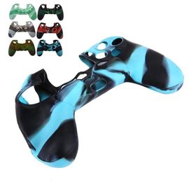 Boîtier De Manette Ps4 En Silicone Camo-Protection,Distribution De Couleurs Aléatoires
