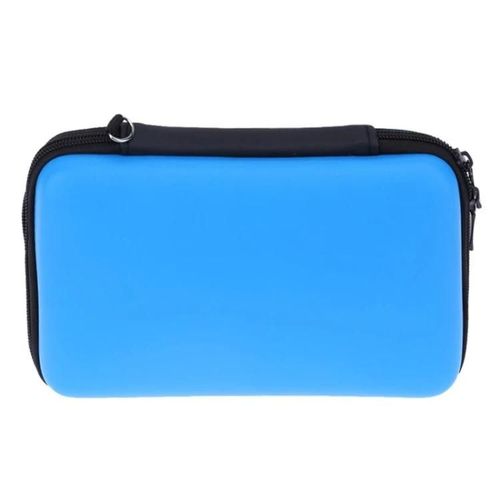 Étui De Rangement Rigide Nintendo 2ds Xl Eva-Porte-Housse De Protection,Noir/Bleu Ciel