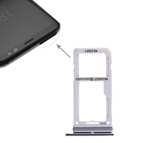 Plateau De Carte Sim Galaxy S8/S8+-Double Sim Et Plateau Micro Sd,Noir Noir