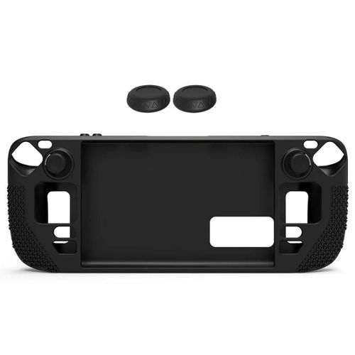 Housse En Silicone Pour Steam Deck-Tout Compris Avec Capuchon (Noir) Noir