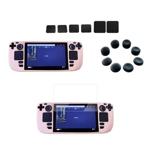 Pour Steam Deck Étui De Protection De Console De Jeu En Silicone Antichoc Étui De Protection Rose Rose