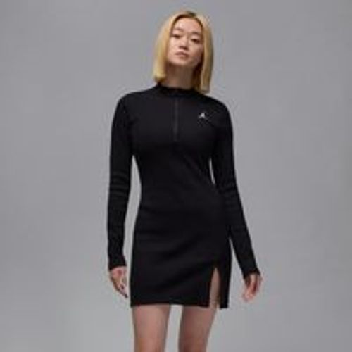 Robe À Manches Longues Et Demi-Zip En Maille Jordan Pour Femme - Noir