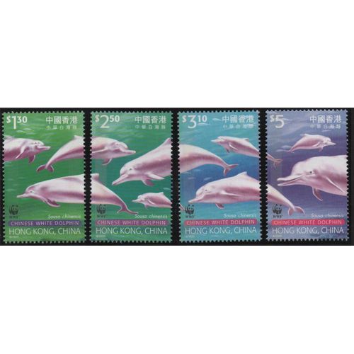 Hong Kong Timbres Animaux : Les Dauphins 1999