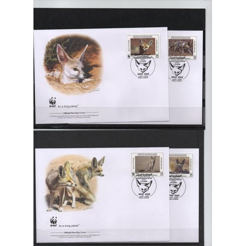 Libye Timbres Animaux : Le Fennec 2008 4 Fdc