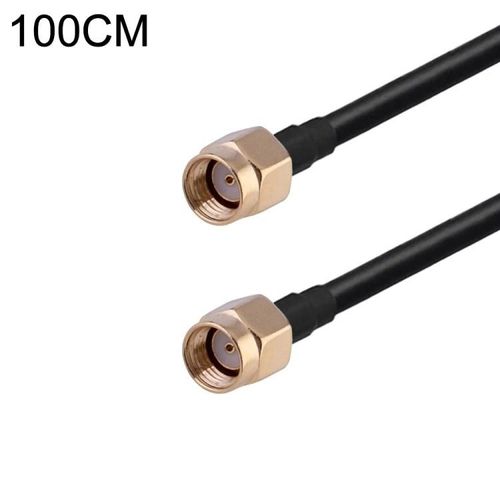 RP-SMA Câble adaptateur coaxial mâle vers RP-SMA mâle-1m RG174,