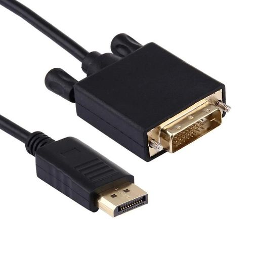 Câble adaptateur DisplayPort vers DVI-Connexion numérique mâle haute de 1,8 m