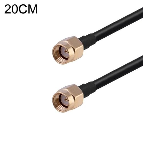 RP-SMA Câble Adaptateur Coaxial Mâle vers RP-SMA Mâle-20cm RG174,