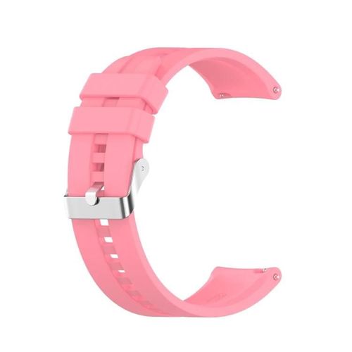 Huawei Watch Gt 2 46mm Bracelet En Silicone-Blanc Et Rose Avec Boucle Argentée Rose