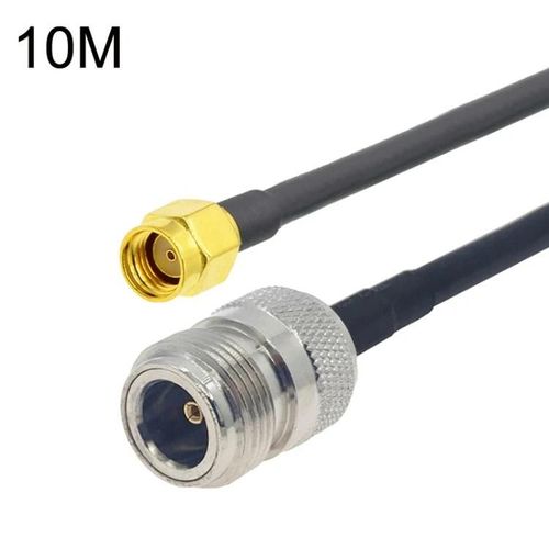 RP-SMA Câble adaptateur coaxial mâle vers N femelle-10m Longueur RG58