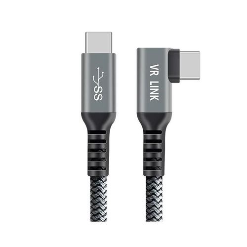 Câble USB 3.2 Gen 1 VR Link-Fil tressé de 5 m pour Oculus Quest 2,coque en aluminium