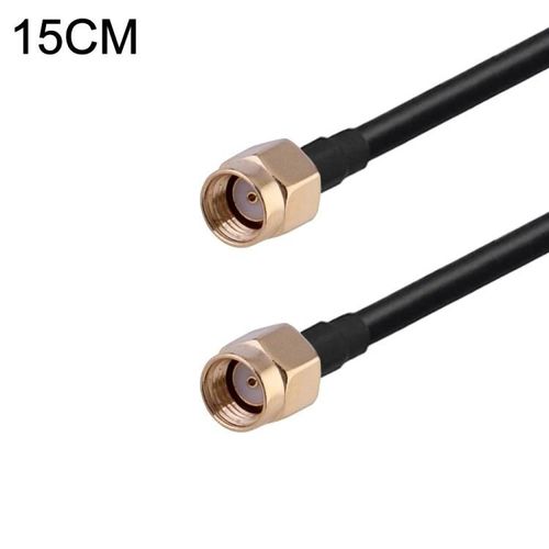RP-SMA Câble Adaptateur Coaxial Mâle vers RP-SMA Mâle-15cm RG174,