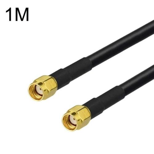 RP-SMA Câble adaptateur coaxial mâle à mâle-RG58,longueur 1m
