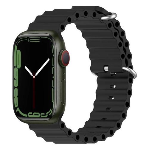 Bracelet De Montre En Silicone Pour Apple Watch Series 8/7/Se-Minuit Couleur Minuit