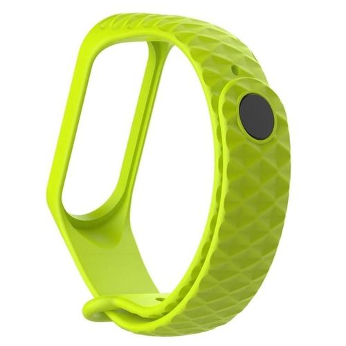 Bracelet De Montre Xiaomi 3/4 En Silicone-Texture Diamant,Longueur 23cm,Chaux Blanc