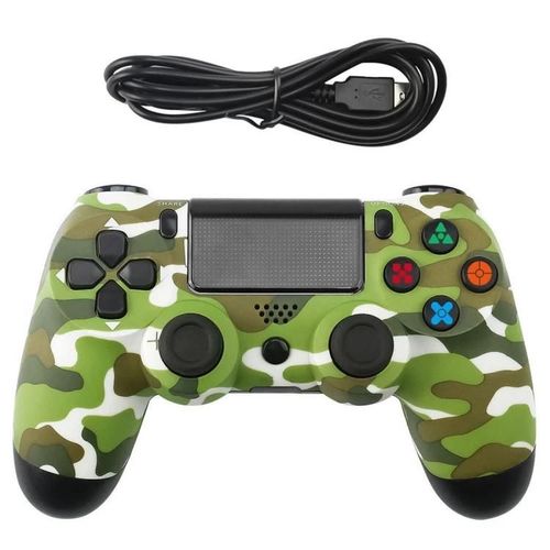 Manette De Jeu Filaire-Green Camouflage Design Pour Ps4 Par