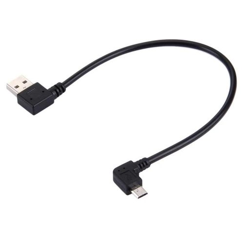 Câble micro USB à angle gauche à 90 degrés-Câble de données/charge de 27 cm