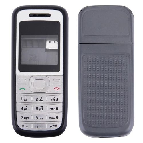 Nokia 1200/1208/1209 Couvercle De Boîtier Complet-Noir Coque De Remplacement Noir